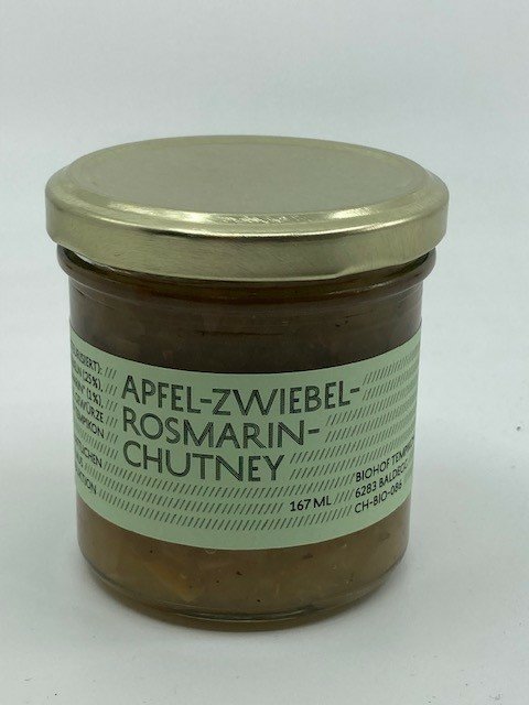 Apfel-Zwiebel-Rosmarien-Chtney